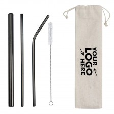 Reusable Metal Straw Set